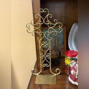 Celtic Metal Heart Cross Candle Holder Shelf Decor